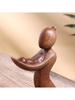 Фигурка «Мать с ребёнок», 12×3.5×20 см, дерево суар