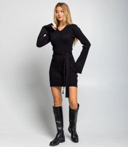 Платье #КТ25064, чёрный - Dommod фото 2