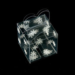 Цена за 5 шт. Складная коробка из PVC 5 x 5 x 5 см Снежинки - UPAK LAND фото 5