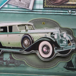 Цена за 12 шт. Пакет подарочный "Винтаж" 31*42*12 см, микс