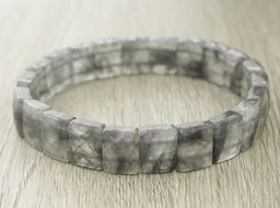 Волосатик (рутиловый кварц) серый 12мм, браслет Квадро 20см - Agat77 фото 2