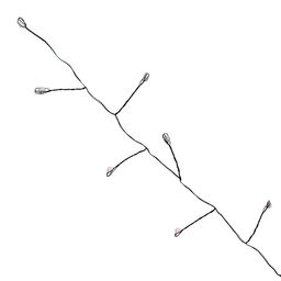 Электрогирлянда Мишура, 3м, 100 ламп, цветная, зеленый провод