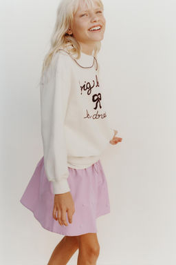 EMBROIDERED PETER PAN COLLAR SWEATSHIRT - Zara фото 5