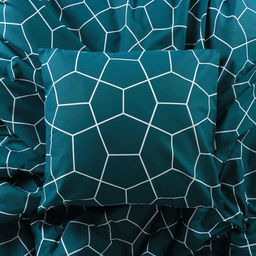 Постельное бельё Этель Евро Emerald hexagon 200*217 см, 220*240 см, 70*70 см - 2 шт, бязь 125 г/м2, хл 100%  фото 4