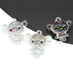 Подвеска детская из акрила 35*35мм цв.хрусталь хамелеон