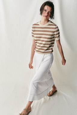 TOP PUNTO MANGA CORTA / Crudo / Marr?n - Zara фото 5