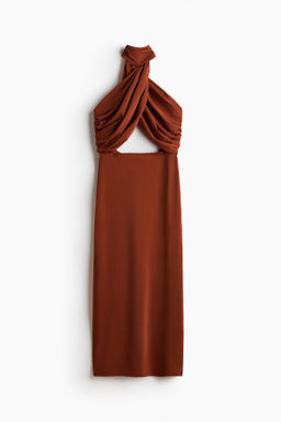 Vestido cut-out con detalle cruzado