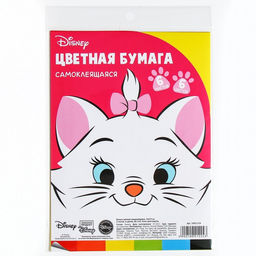 Бумага цветная самоклеящаяся, 14х19см, 6 листов, 6 цветов, 80 г/м2, Коты-аристократы - Disney фото 5