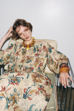 ZW COLLECTION PRINTED RAMIE DRESS - Zara фото 12