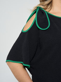 Блузка 0324-1 чёрный - Dora фото 4