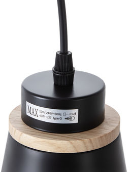 Светильник подвесной 30136/3, 3хE27, 40 Вт, чёрный