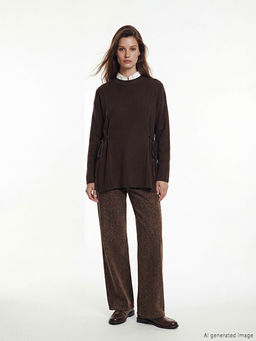 Bisiklet Yaka Kad?n Triko Tunik