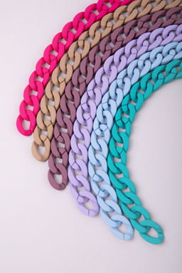 Gamma MPE-03 Цепочка для сумки, пластик 60 см 1 шт. №18 сиреневый