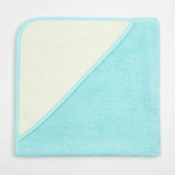 Полотенце уголок махровое Крошка Я, 75х75 см, цвет молочный/мятный, 100% хлопок, 360 г/м2  фото 6