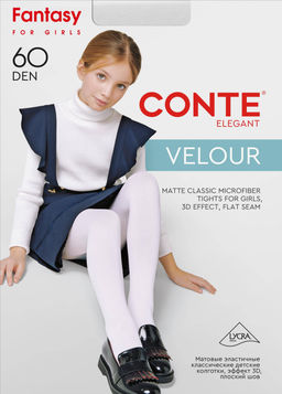 CONTE Колготки детские VELOUR 60 nero