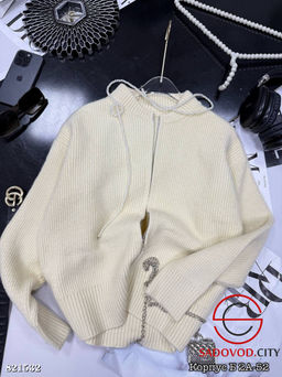 Свитер женский с молнией однотонный - Bruno фото 4