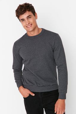 TRENDYOL MAN Siyah Regular/Normal Kesim Ici Polar/S?cak Tutan Sweatshirt TMNAW21SW1208 - Trendyolmilla фото 6