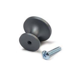 Ручка-кнопка CAPPIO RK148, d=30 мм, цвет графит, 8 шт.