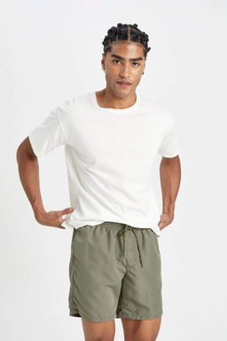 Шорты для плавания выше колена стандартного кроя на сетчатой подкладке - Defacto фото 3