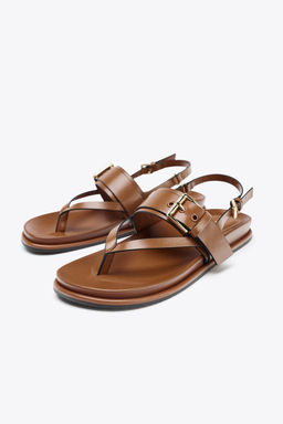 STRAPPY BUCKLE SANDALS - Zara фото 3