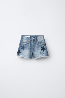BERMUDA DENIM ESTRELLAS / Azul - Zara фото 4