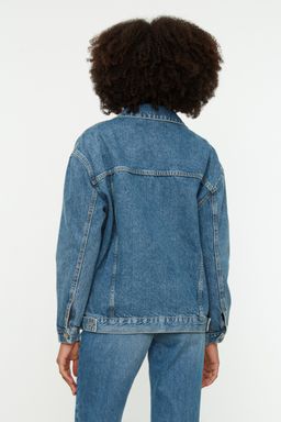 Mavi Oversize Trucker Denim Ceket TWOAW22CE0364 - Trendyolmilla фото 7