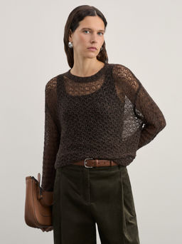 Джемпер ажурный с добавлением шерсти / Zarina