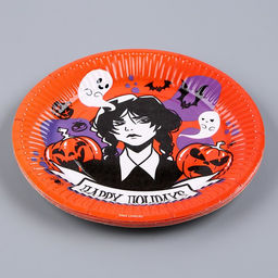 Цена за 10 шт. Тарелка бумажная Хэллоуин: девочка, 18 см - Страна карнавалия фото 7