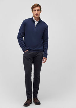 Yar? Fermuarl? Lacivert Kazak - Mavi фото 2