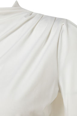 Siyah Dik Yaka Regular Fit Gipe Detayl? Esnek Orme Bluz TWOAW24BZ00022 - Trendyolmilla фото 7