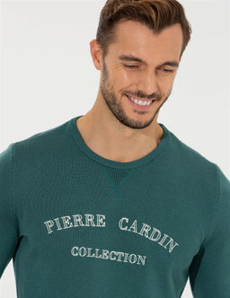 Ye_il Slim Fit Bisiklet Yaka Triko Kazak - Pierre cardin фото 3