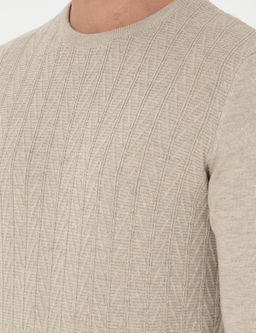 Kum Melanj Slim Fit Bisiklet Yaka Triko Kazak - Pierre cardin фото 7