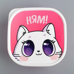 Цена за 2 шт. Ланч - бокс квадратный «Котик», 700 мл