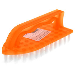 Щетка хозяйственная пластмассовое основание 12,5х5,5см, жесткая щетина 1,5см "Утюжок" цвета микс (Китай)