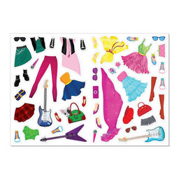 Наклейки Наряди куколку. Суперзвезда, 12 стр.