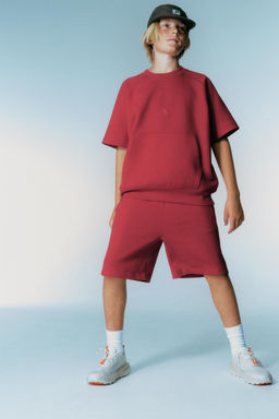 SUDADERA INTERLOCK SPORTY LOGO / Rojo - Zara фото 2