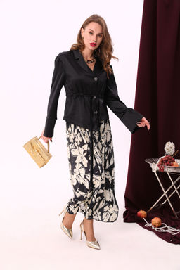 Платье NIKVA н900-3 бежевый/черный фото 6