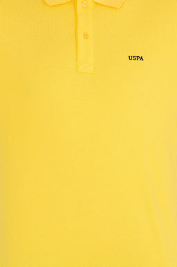 U. S. Polo Assn Мужская темно-желтая базовая футболка с воротником-поло - U.s. polo assn фото 7