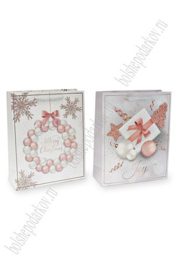 Пакет Новогодний 26*32*10 см (12 шт) SF-7569, микс №1 - Больше подарков фото 3