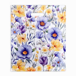 Цена за 50 шт. Пакет "Цветник", полиэтиленовый с вырубной ручкой, 36х43 см, 35 мкм