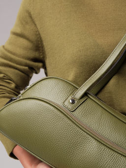 Кожаная сумка Roxy DBR 31186 зеленая водоросль фото 4