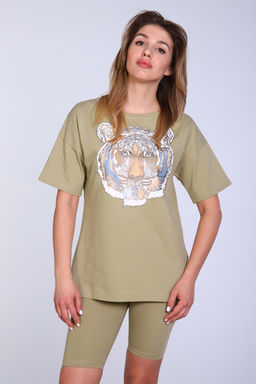Костюм женский с велосипедками и футболкой тк-246а.гол