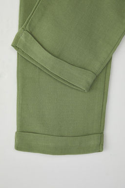 Bej Erkek Cocuk %100 Pamuk Balon Fit Beli Lastikli Dokuma Pantolon TKDSS25PL00006 - Trendyolmilla фото 10