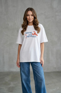 K13599 Футболка OVER SIZE (хлопок) БЕЛЫЙ_03