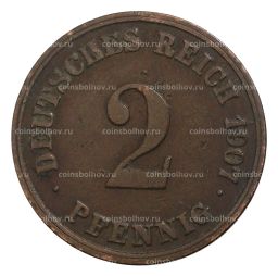 2 пфеннига 1907 года Е Германия