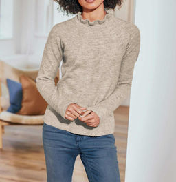 Пуловер, серо-коричневый