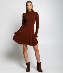 Платье #КТ04227, коричневый