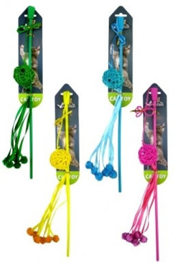 Игрушка Дразнилка "Удочка с мячиком" (Fishing rod with wire ball in 4 colours) 240073 240073