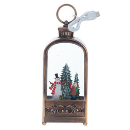 Изделие декоративное "Фонарь" (подсвет, муз, вьюга, 3хААА н/п +USB), L10 W6 H27 см