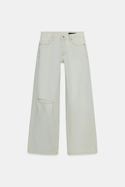 JEANS ZW COLLECTION RELAXED TIRO BAJO ROTOS / Azul claro - Zara фото 5